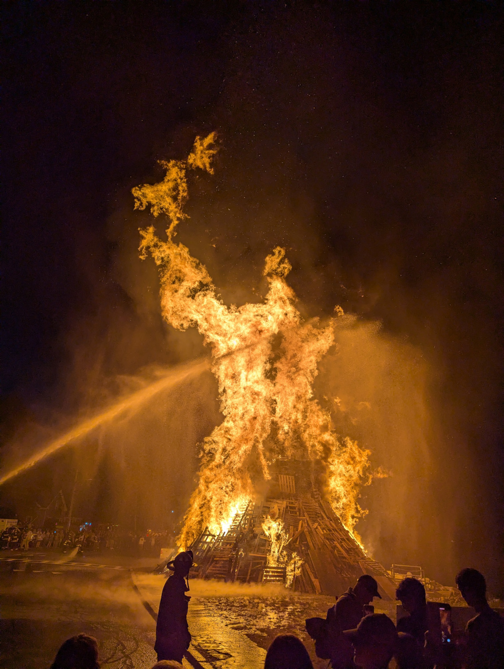 July 4 bonfire in Rockport, MA